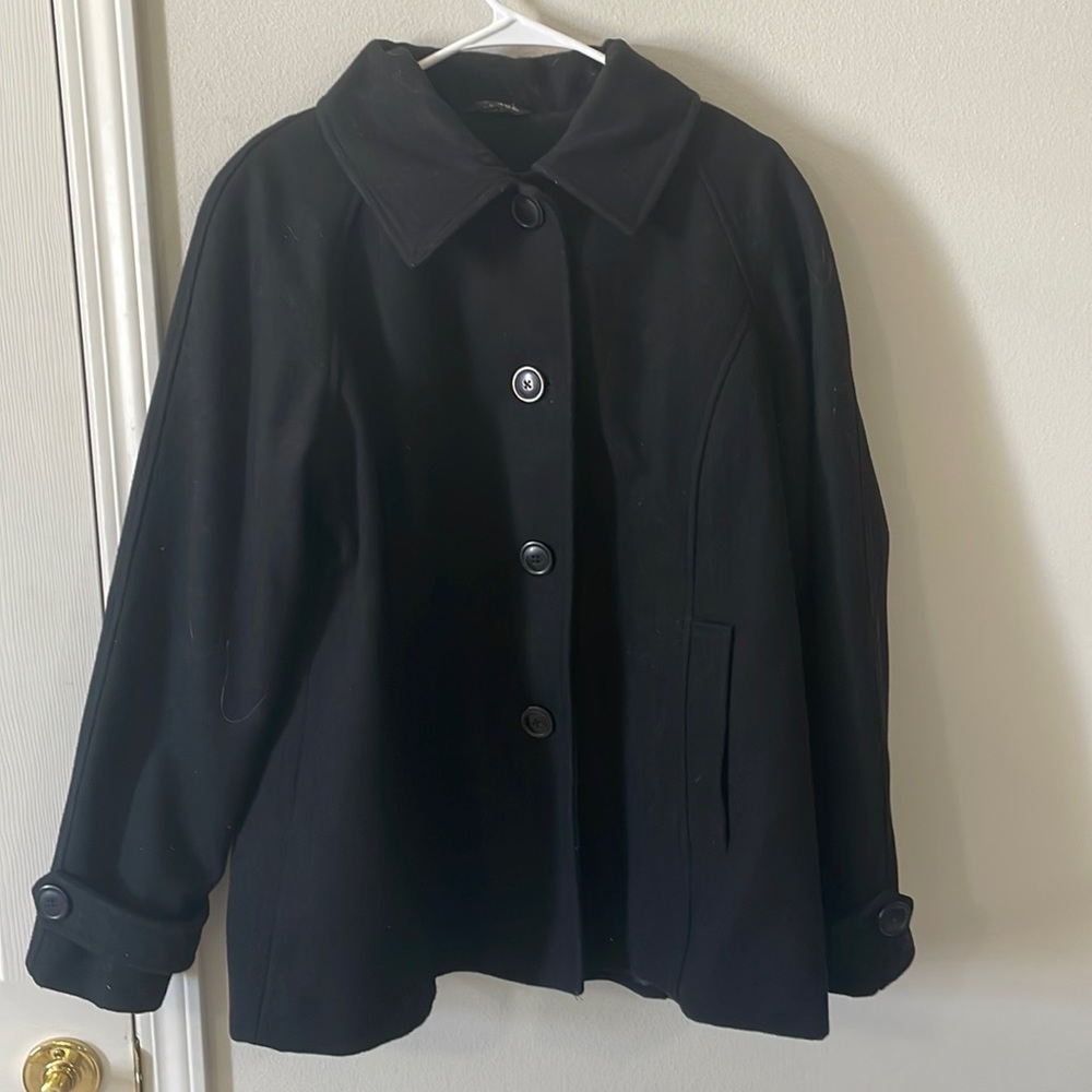 XL Black George Peacoat